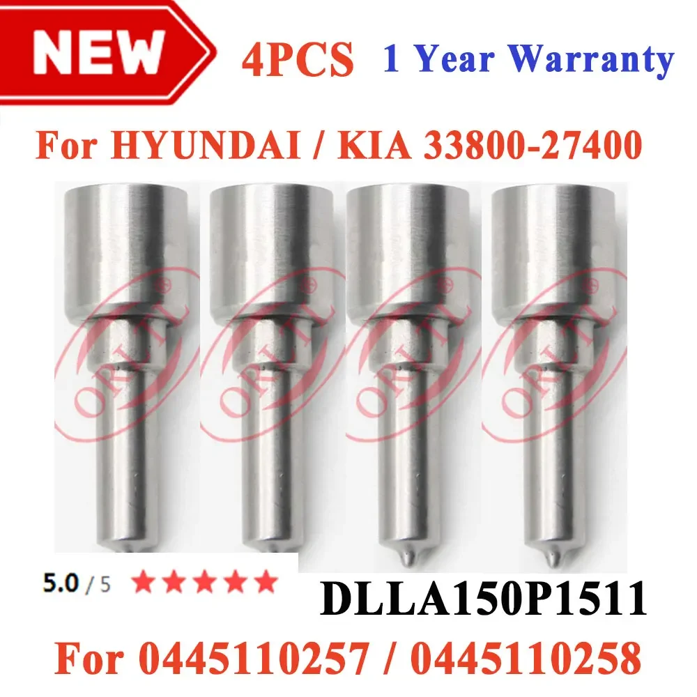 

Форсунка топливная DLLA150P1511 0 433 171 932 для HYUNDAI 0445110257 0445110258 33800-27400 3380027400, 4 шт.