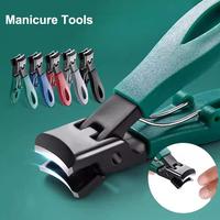 1pc Portable Nail Clippers Ultra Sharp Fingernail Clippers Toenail Jaw Steel Splash Wide Manicur Anti Scissors Stainless Op M3V6