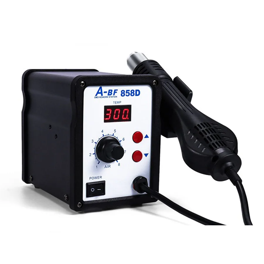 A-BF 858D Hot air welding table 2-in-1 digital display lead-free hot air welding table metal shell 700W chip repair tool