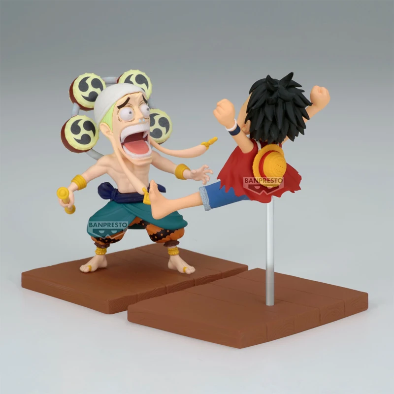 BANDAI Original One Piece WCF LOG STORIES Eneru Monkey D. Luffy Anime Action Figures Toys For Boys Girls Gift Model Ornaments