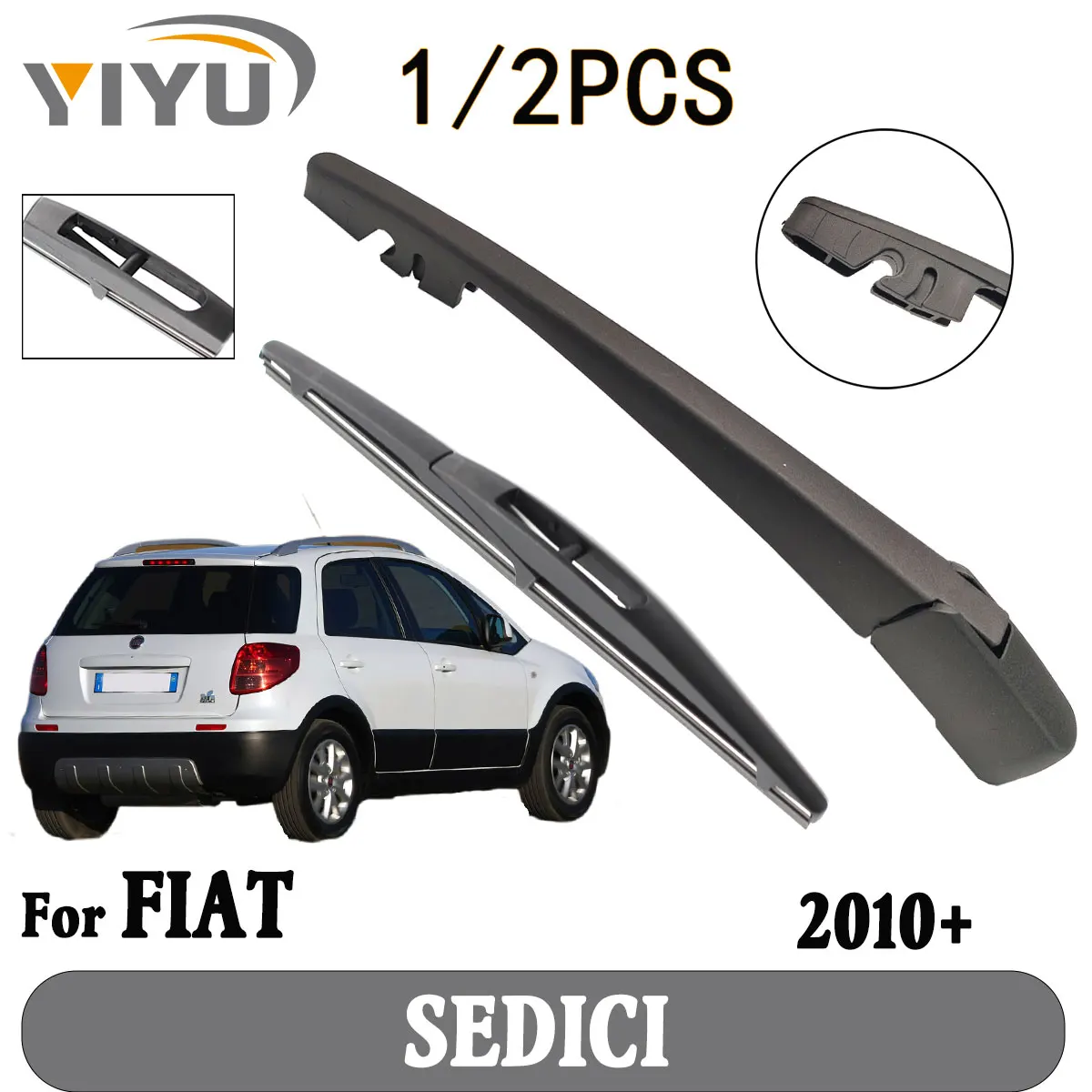 

1/2PCS Rear Wiper Blade Wiper Arm Windshield Windscreen Clean Tailgate Window Car Rain Brush For FIAT SEDICI 2010+