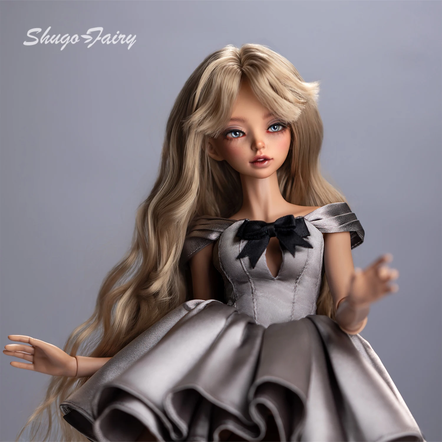 BJD Doll 1/4 ISET Fullset with C Bariy Body Modern Satin Couture Gown Original Anime Resin Figure Shuga Fairy