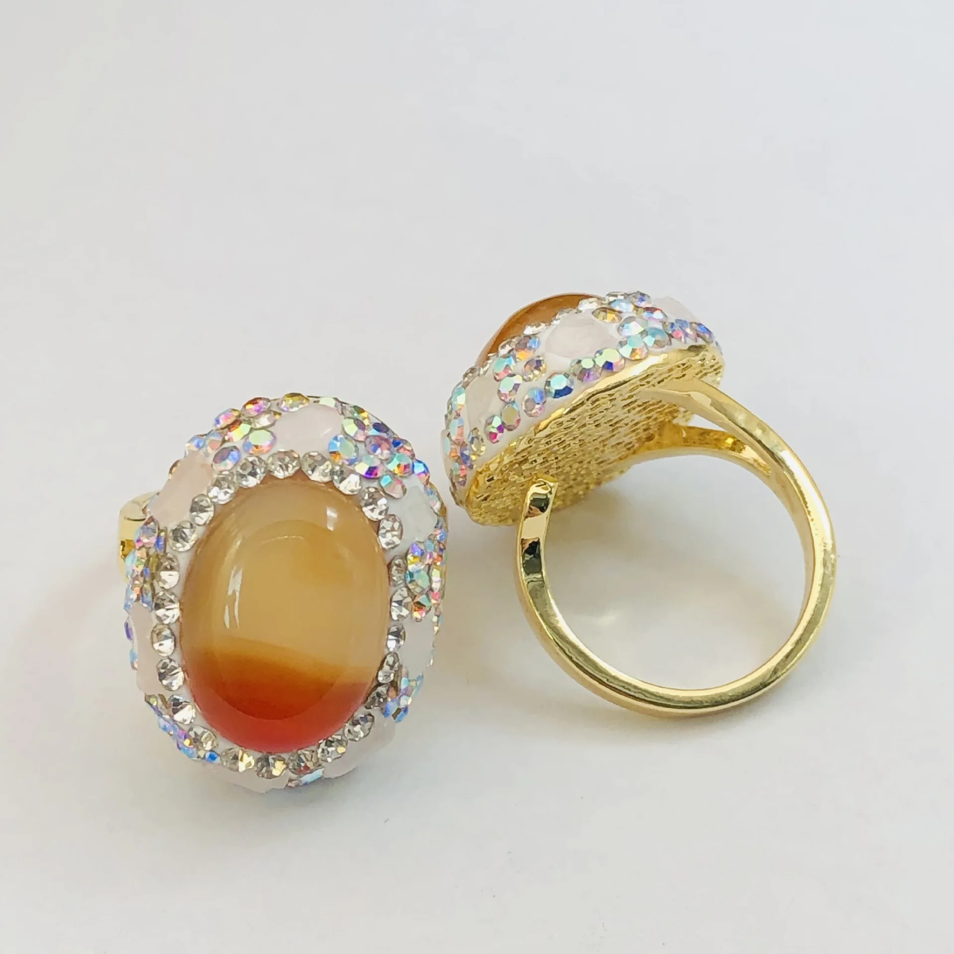 1pc Rhinestone Women's Rings Fashion Design Finger Ring Crystal Open Ring Adjustable Cubic Zirconia Wedding Party Rings Gifts