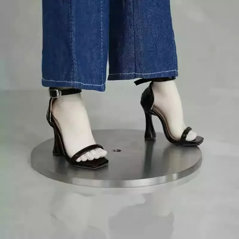 

1/4 BJD Doll Shoes Solid Color Bow Metal Buckle Satin Patent Leather High Heels 1/3 Accessories Handmade Casual