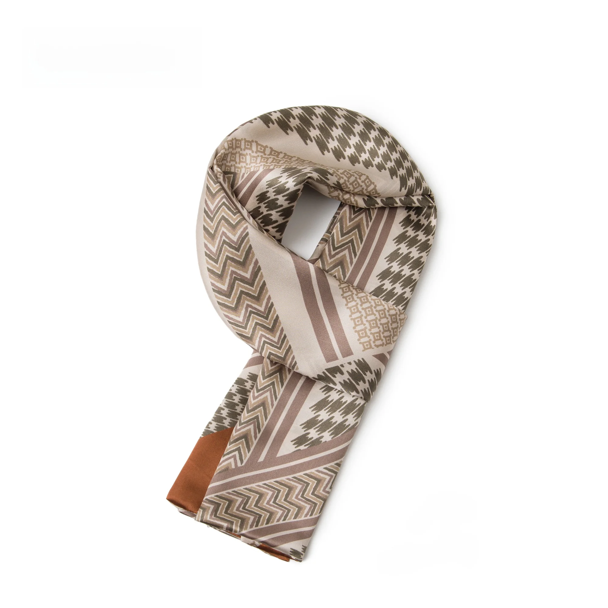 men's-faionable-geometric-stripe-long-scarf-vintage-design-versatile-accory-gift-item-silk-material-autumn-winter-wear