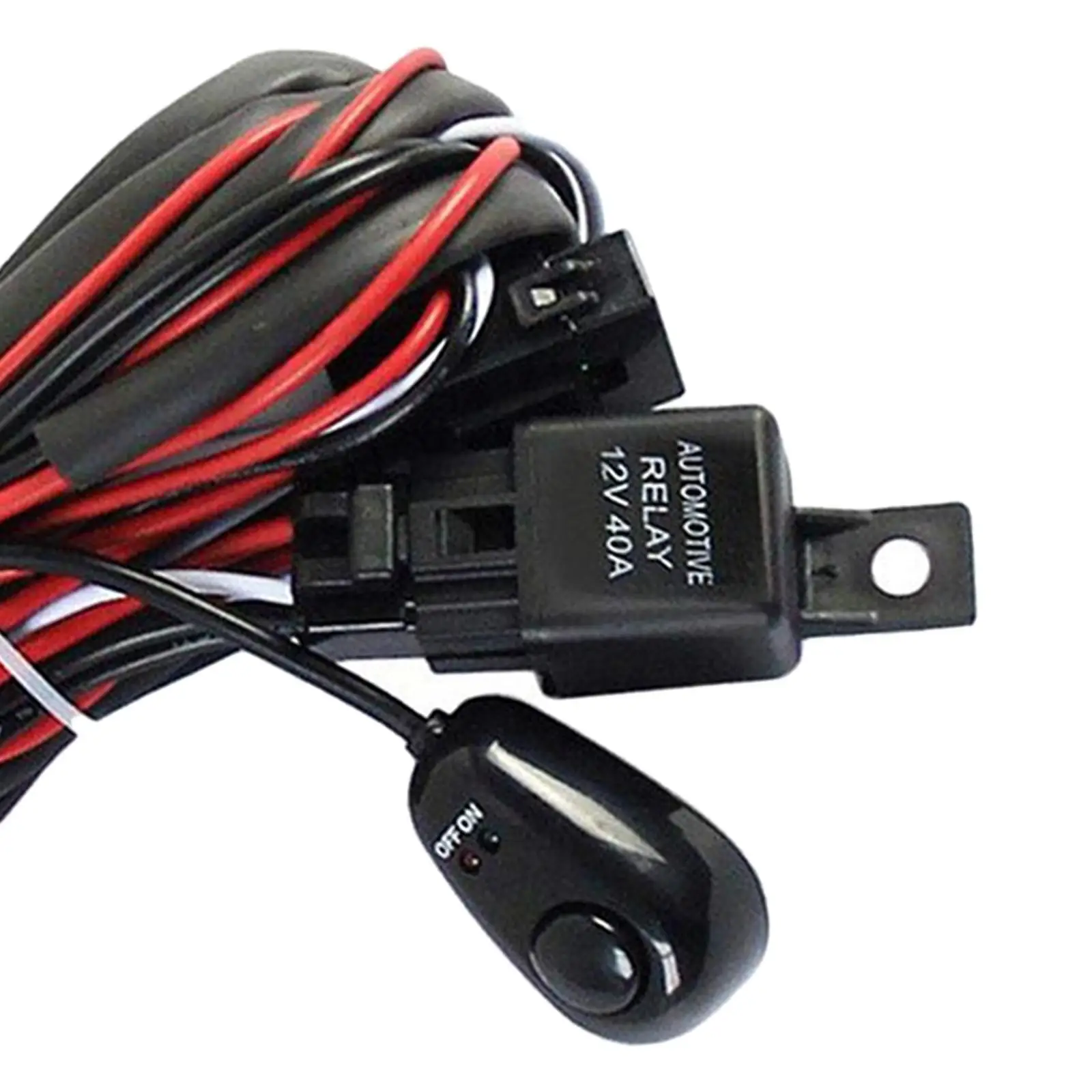 車のLEDワークライト,配線ハーネス,12v dc,40A,リレー交換