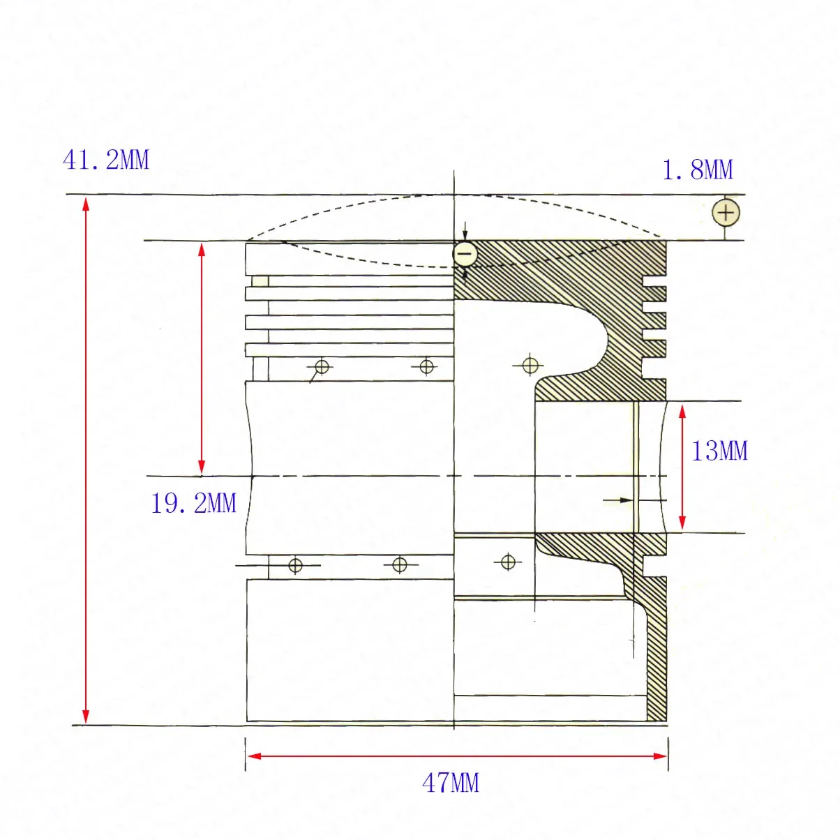 TRX 70 90 CRF C70 C90 47MM Piston Rings Kit For Honda 70CC 90cc ATV Bike Dirt Pit Bikes  SunL Taotao Lifan ZongShen Loncin Parts