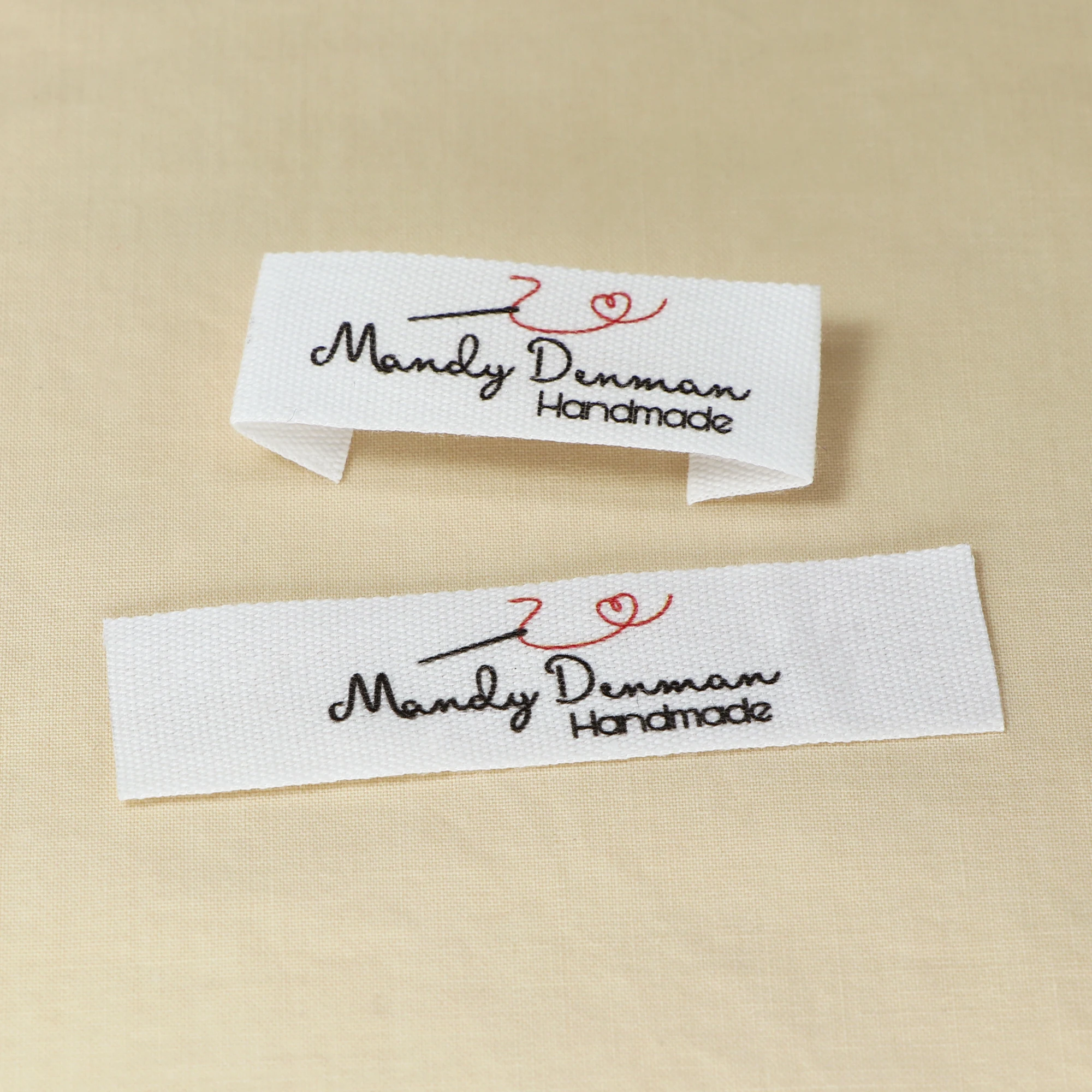 

Custom Sewing Labels - Personalized Brand , Organic Cotton Ribbon Labels , Logo or Text, Sewing Labels(FR179)