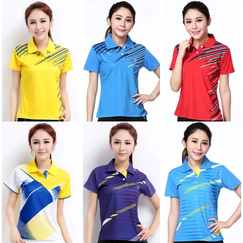 

Quick drying badminton uniform set, new men's and women's short sleeved air volleyball tennis table tennis jersey, summer sports