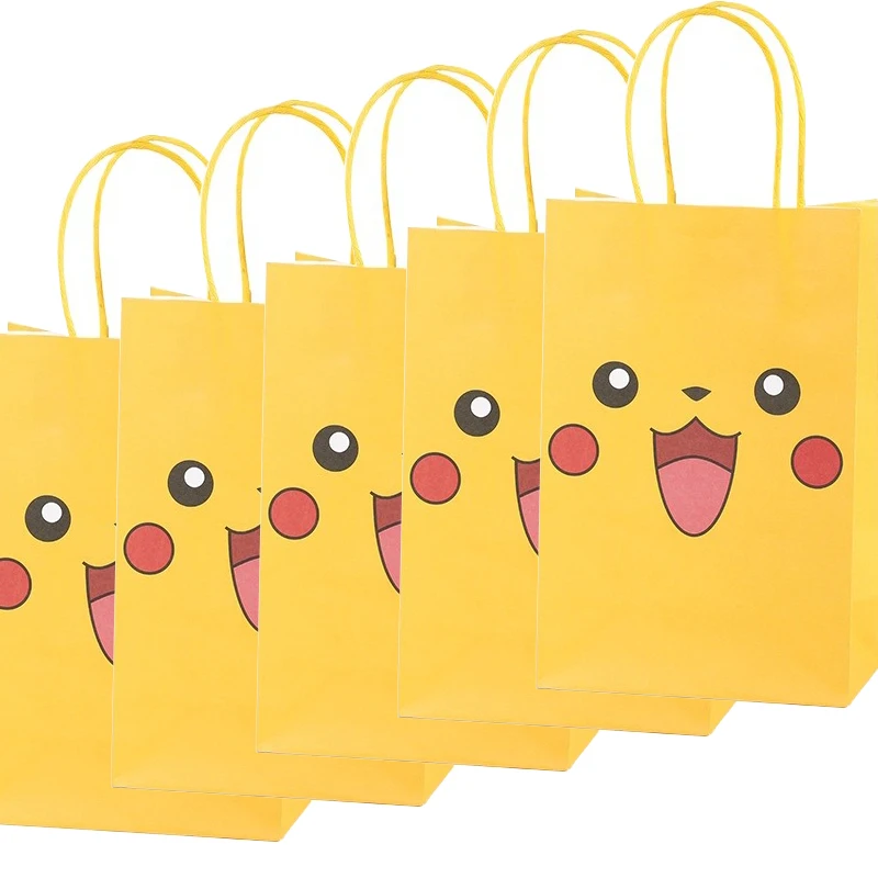 

Pikachu Candy Paper Bag Pokemon Cartoon Kawaii Holiday Gifts Anime Figures Favorite Top Packaging Event Party Festive Supplies