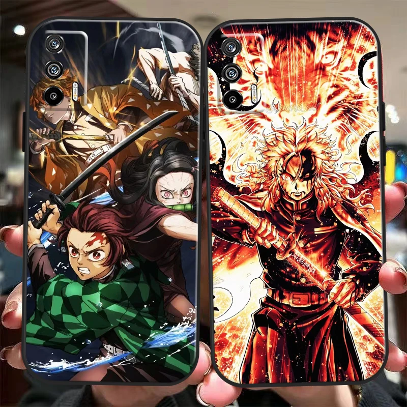 

Demon Slayer Kamado Tanjirou Phone Case For OPPO Realme GT Master 11 10 9 8 Pro Plus 8i C55 C35 C31 C30 C21 C21Y C25Y Coque