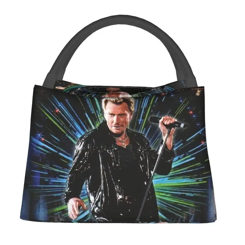 Johnny Hallyday Rock Insulated Lunch Bags per Picnic all'aperto Singer French France Resuable Thermal Cooler Lunch Box Women