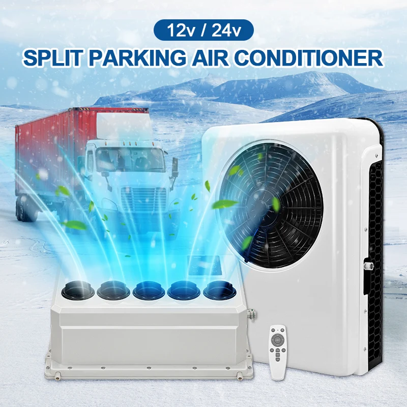 Air Conditioning 4-holes heating Universal Electric Car Compressor with 12V/24V A/C System – Perfect Climate Control for Trucks