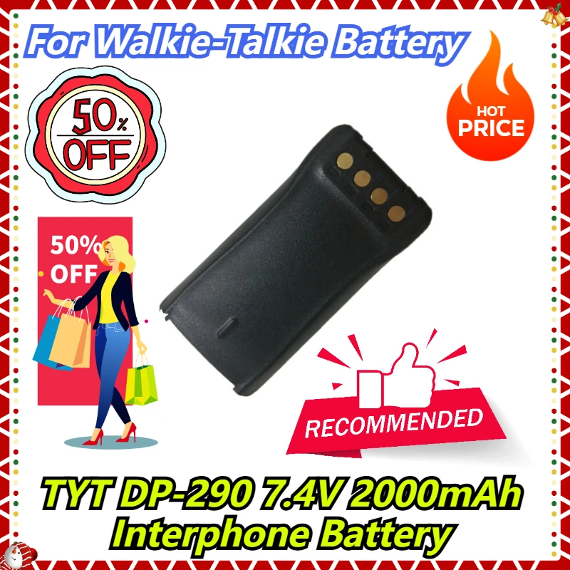 

For TYT DP-290 Walkie-Talkie Battery 7.4V 2000mAh Interphone Battery