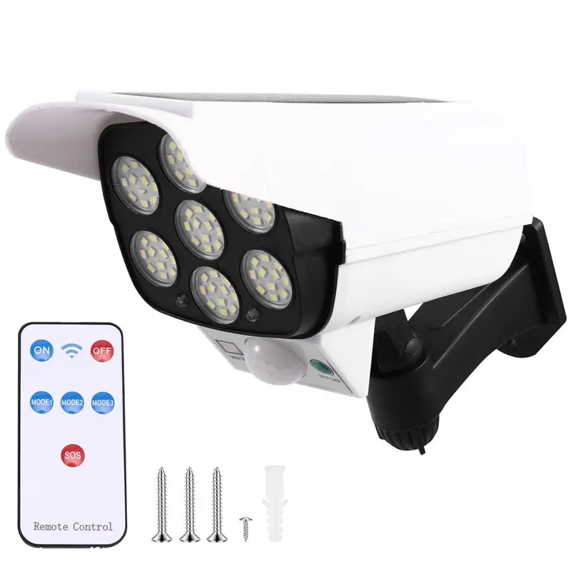 [NEWA08R】 Solar Simulation Monitoring Light Camera Human Body Sensor Light Garden Simulation Surveillance Wall Light