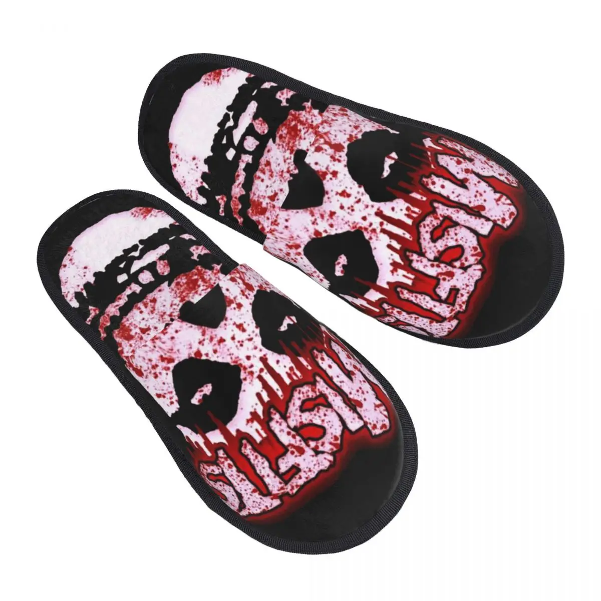 Custom M-Misfitsed Face Soft Scuff Memory Foam Slippers Women Hotel House Shoes