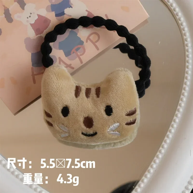 Kawaii Little Cat and Fish Plush Toy Cute Creative School Bag Hanger  Friend Couple Gift Hair Tie Kawaii Barrette