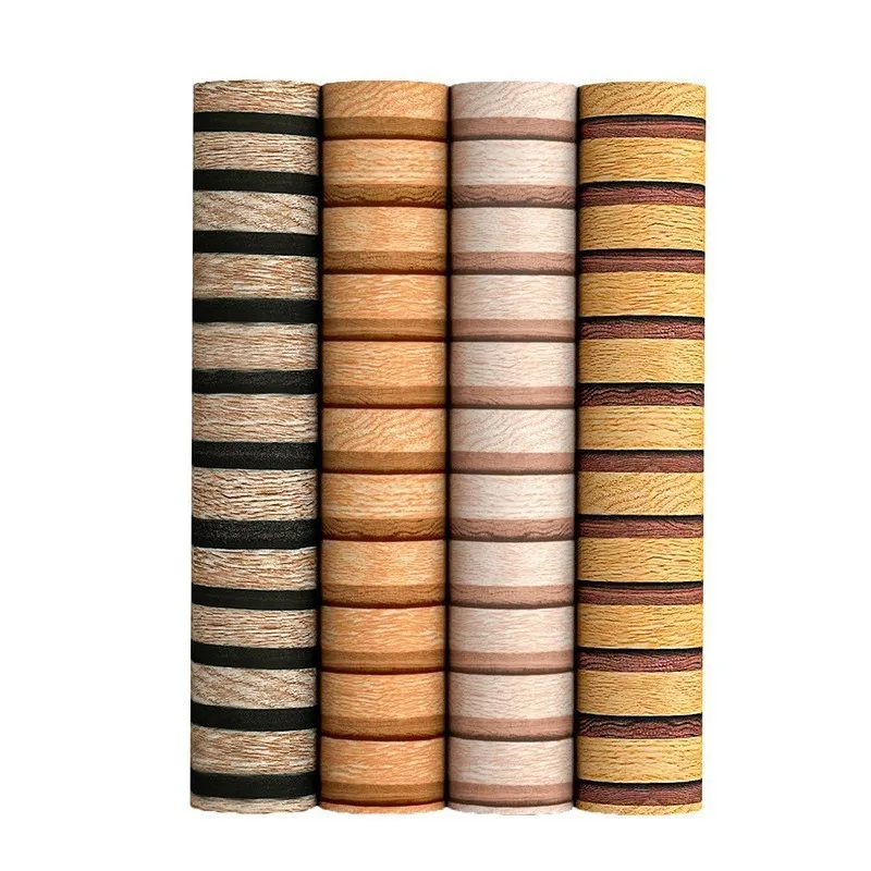 

Striped self-adhesive wood grain grille board wall sticker wallpaper living room TV background wall decoration bed wall