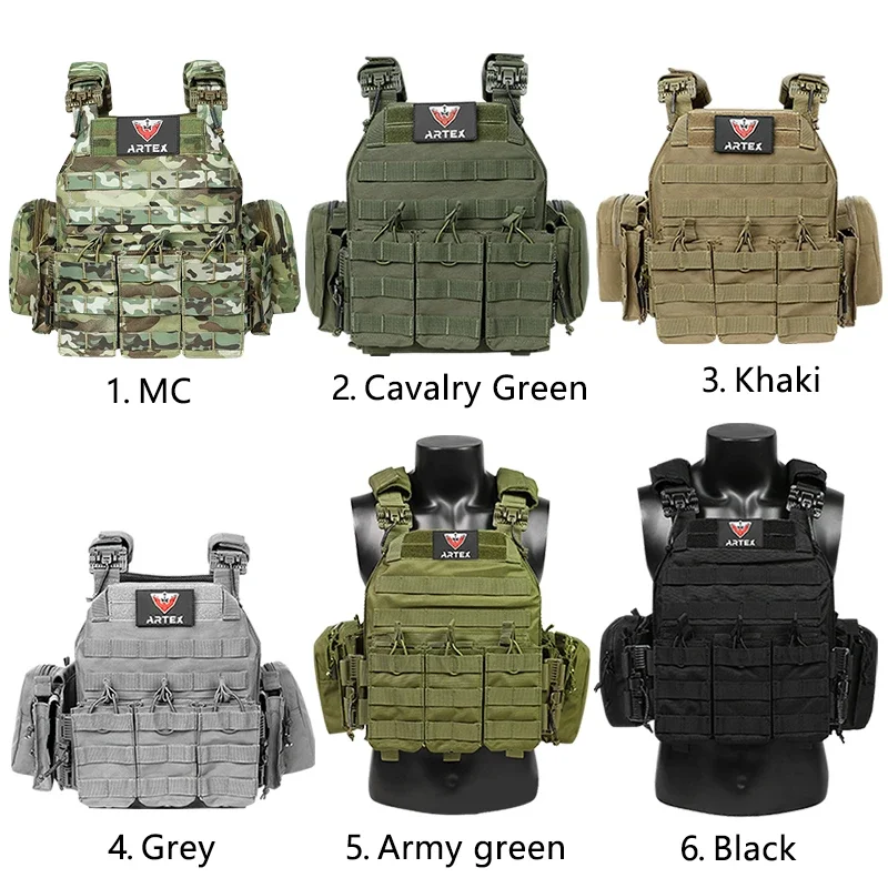 Artex 1000D Plate Carrier Quick Release 6094K Tactical Vest Hunting Vest Protective Adjustable Molle Airsoft Vest