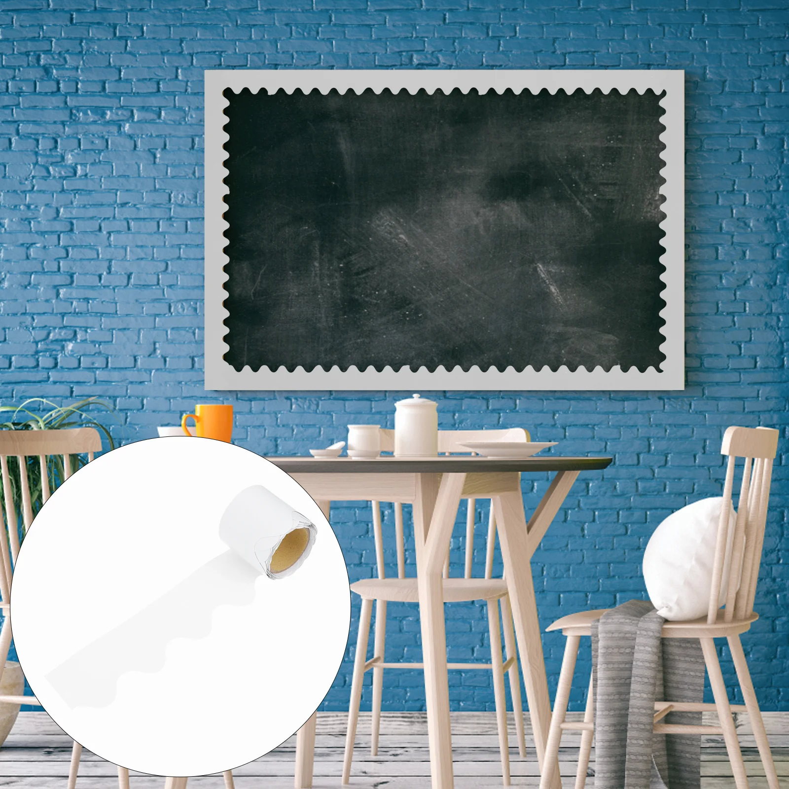 

5m Bulletin Border Trim Premium Blackboard Paper Roll for Classroom Chalkboard Bulletin Board Decoration School Wall Frame