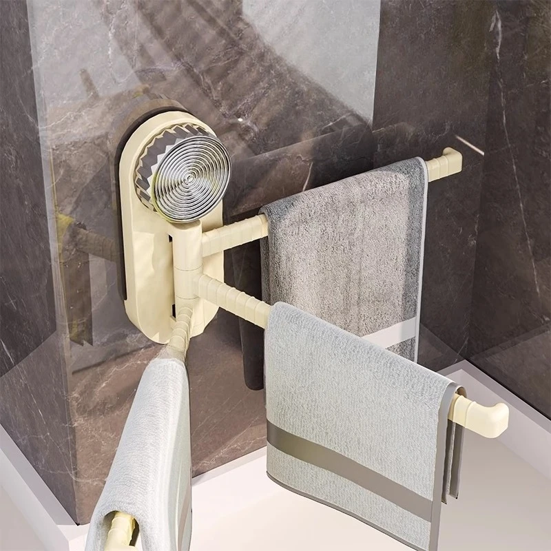 

Вешалка для полотенец на присоске, вращающийся держатель для полотенец, настенная вешалка для полотенец, подвесная стойка для кухни, ванной комнаты, аксессуары для ванной комнаты