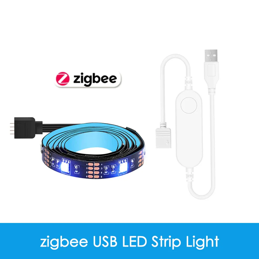 Smart Tuya Zigbee Led Streifen Licht Wifi USB TV Led-hintergrundbeleuchtung Band RGB Lichter Funktioniert mit Alexa/Zigbee Hub/Google/Smartthings