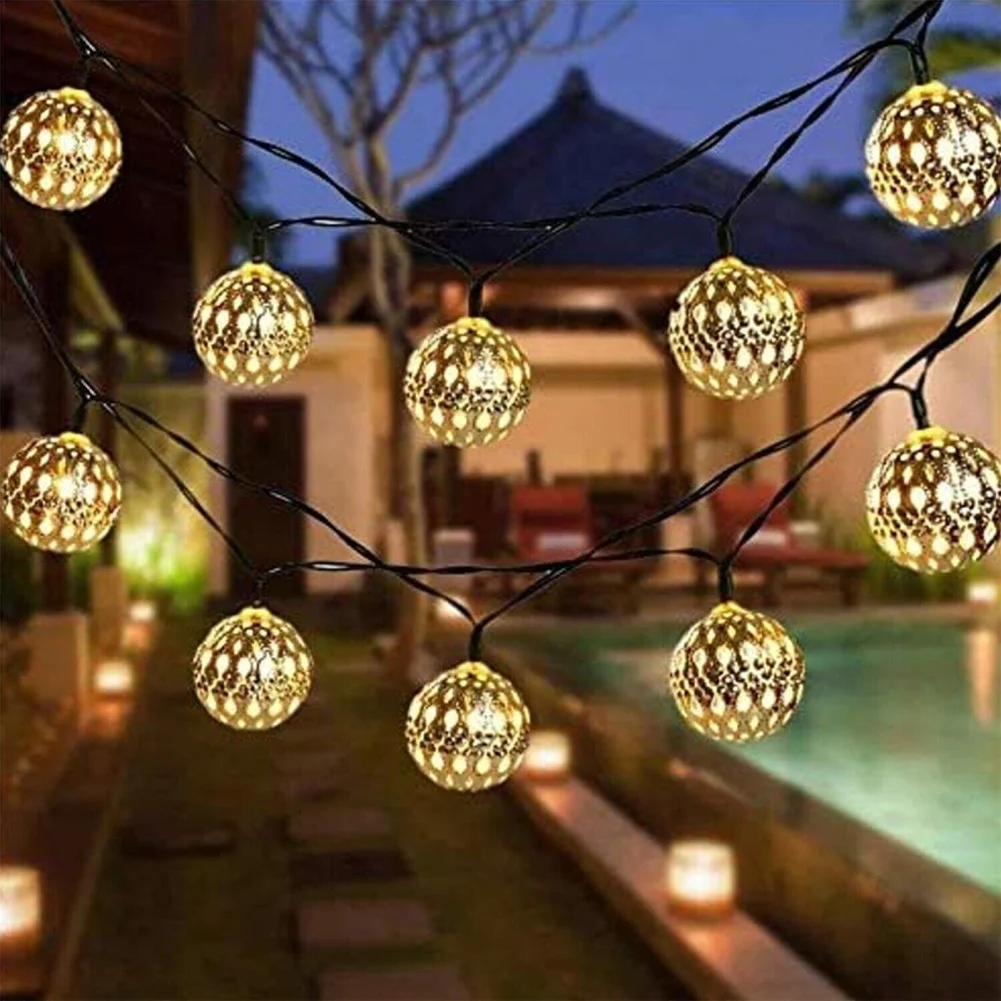 

Solar String Lights Outdoor 20 Led Globe Lights Waterproof Solar Powered Patio Light for Christmas Tree Garden Party Decor