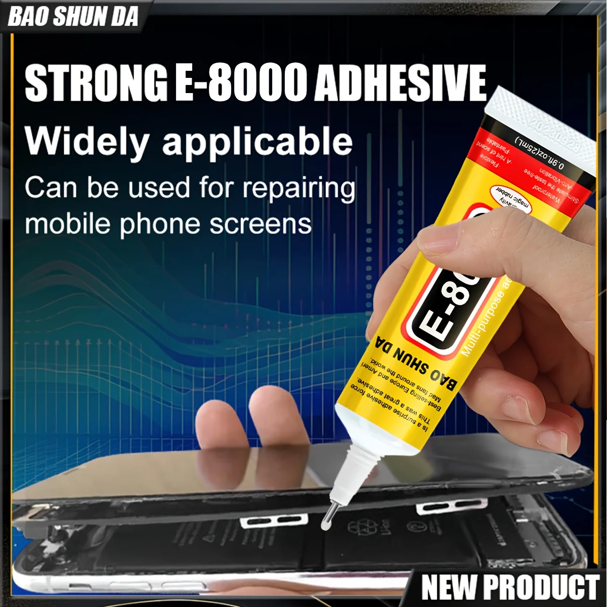 

Клей E8000, прочный прозрачный универсальный клей, подходит для ремонта экранов мобильных телефонов, рукоделия/аксессуаров/ювелирных изделий, универсальные инструменты для сенсорных экранов, мгновенные клеи 15/25/50/11