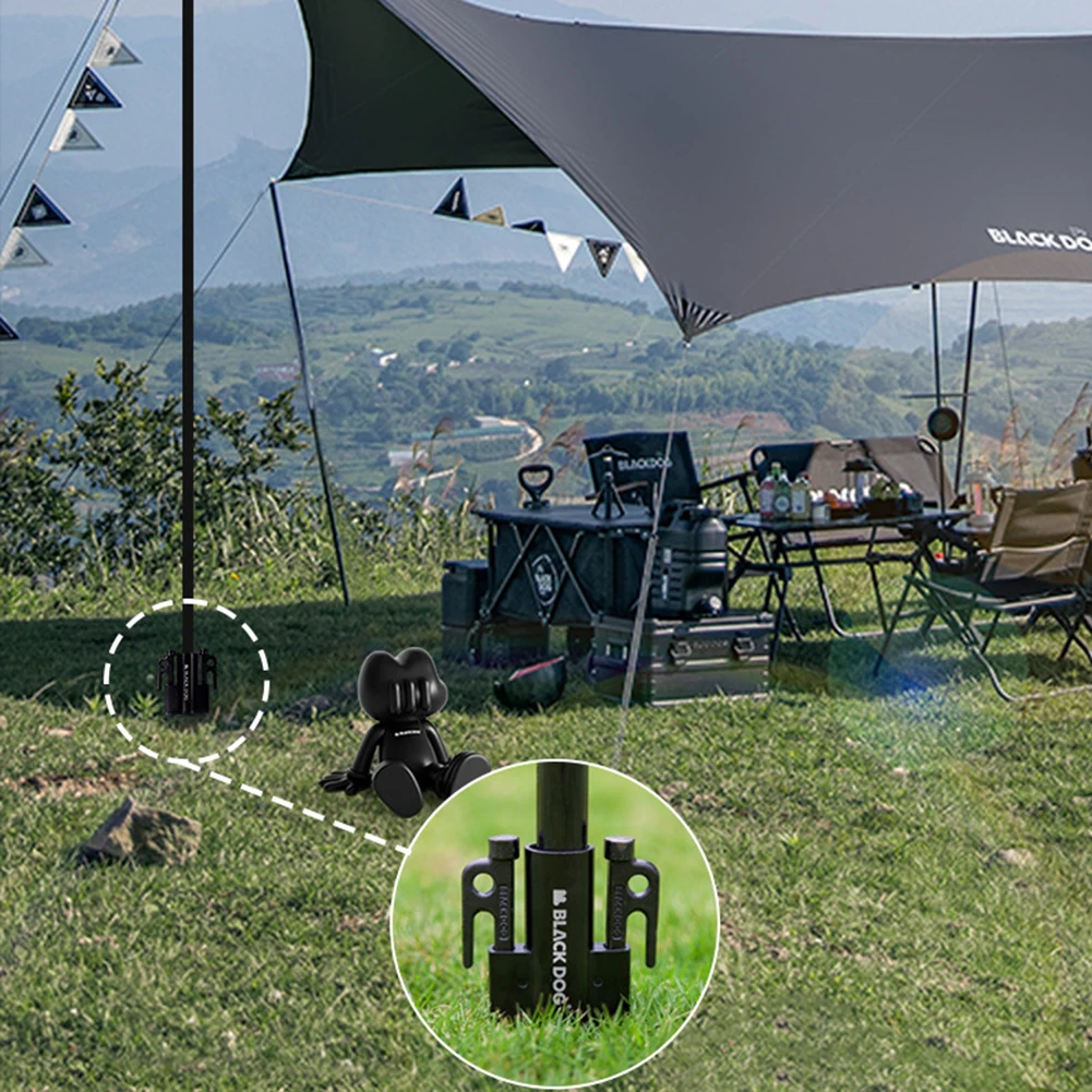 الألومنيوم خيمة الملحقات التجنيب المظلة قماش القنب مخيم القطب المثبت التخييم خيمة قضيب حامل للتخييم الصيد التنزه #1