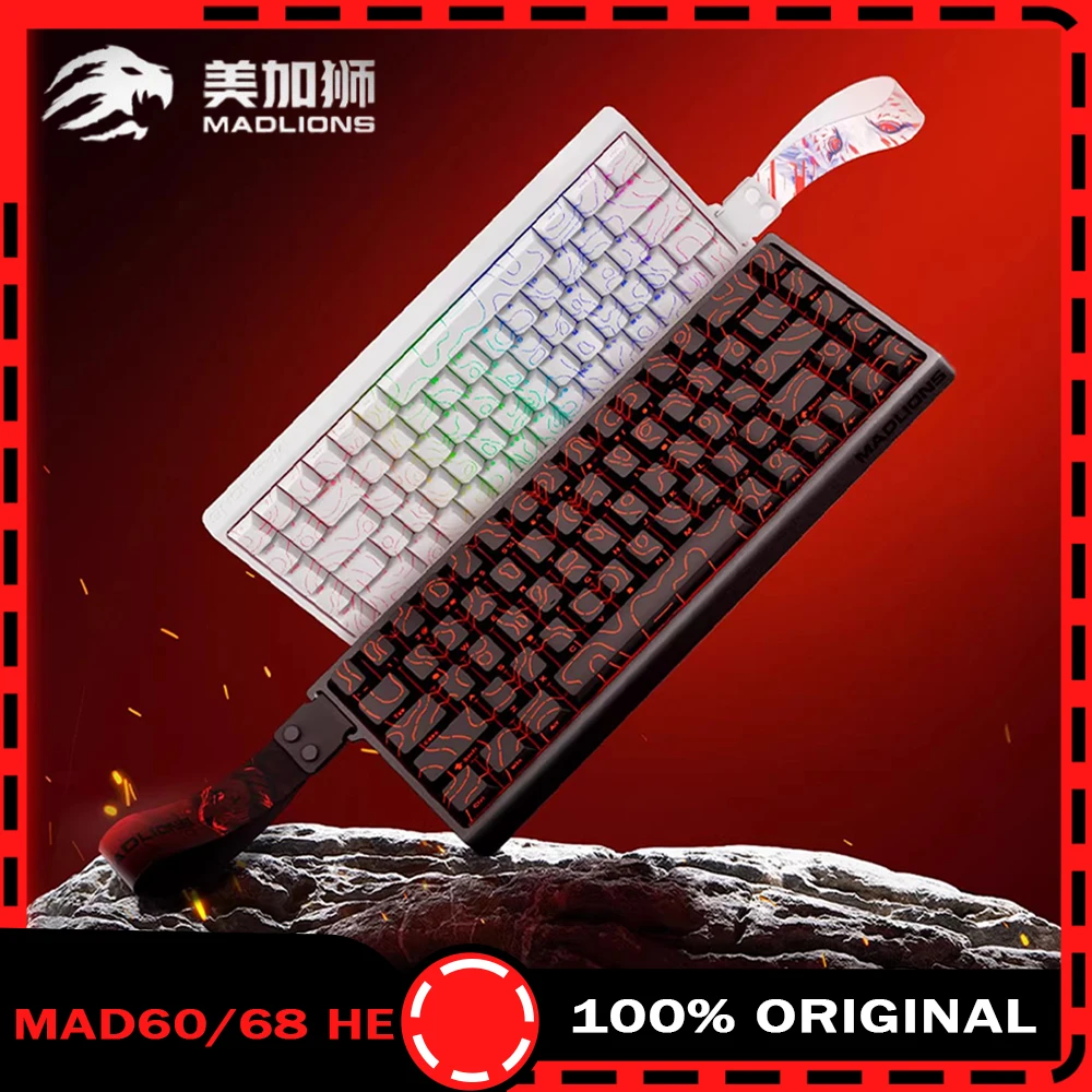 MADCATZ MAD 60HE 68R Magnetic Switch Keyboard MADLIONS Mad60 Gaming Keyboard Rapid Trigger Custom Keyboard PC Gamer Accessories