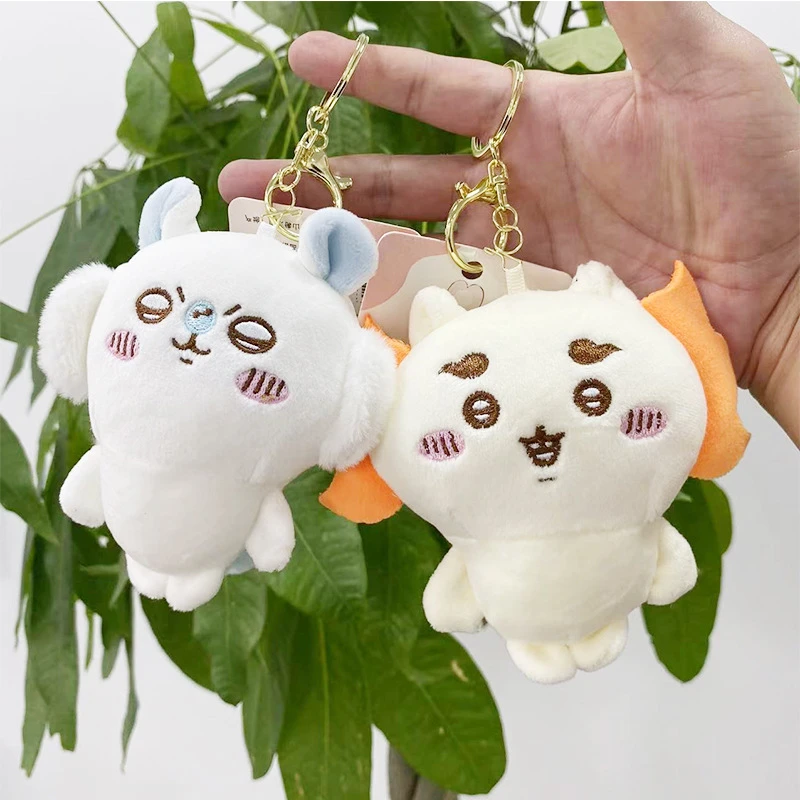 Cartoon anime Chiikaw Jiikawa Little Feet Keyring Usaki Keychain Pendant Doll Hachiware Plush Pendant  bag accessory