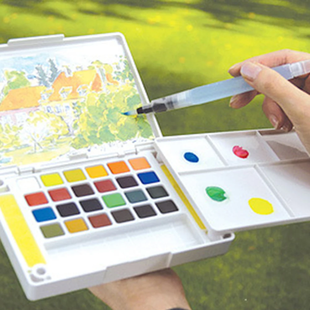 3pcs Art Painting Stationary Plastic Portable Kids Gift Watercolor School Students Doodling Durable Fountain Pen Set