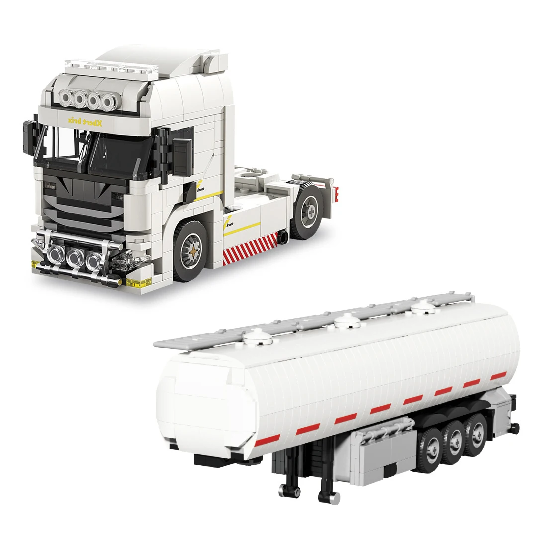 

2IN1 Building Block Model European City Truck Head Container Transport Vehicle Construction Brick Car Toys For Kids Gifts