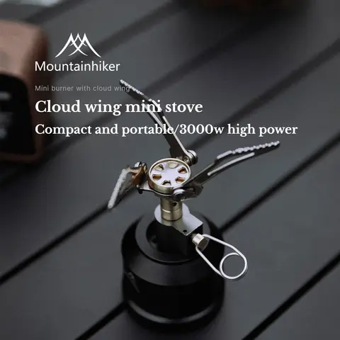MK-3000W Mini Portable Camping Gas Burner 48g One-Piece Pocket Stove for Outdoor Hiking Picnic Cooking Furnace Folding Design