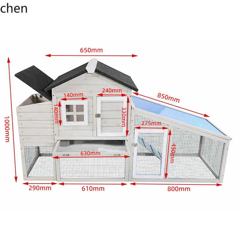 HT solid wood cat nest four-season pet cage duck house outdoor dual-purpose chicken shed breeding cage view 4