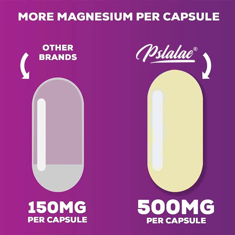 High Absorption Magnesium Citrate Capsules 1000 Mg - for Muscle, Nerve, Bone and Heart Health