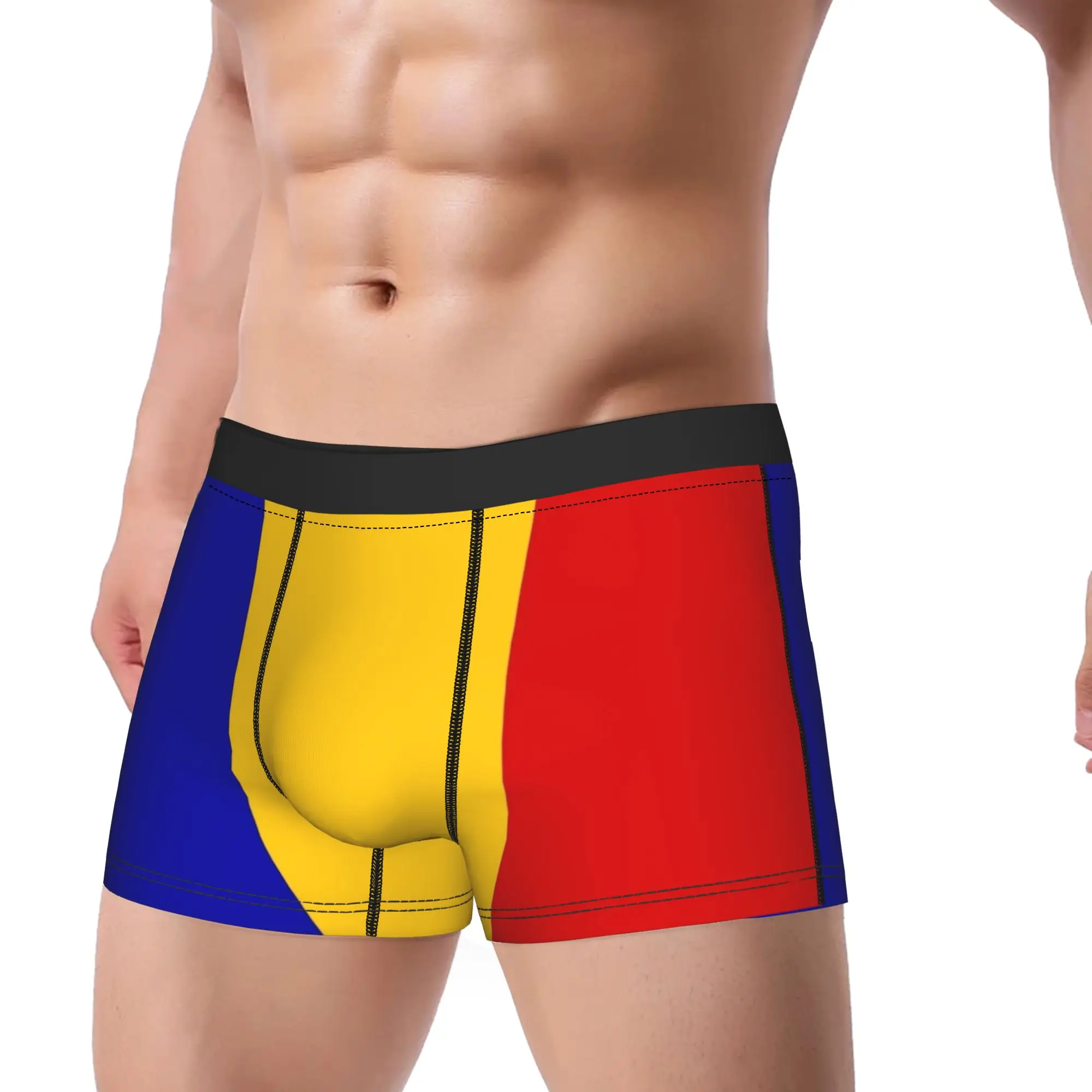 Man Romanian Flag Romania Pride National Patriotism Boxers HumorGift Underwear  Boxer Briefs