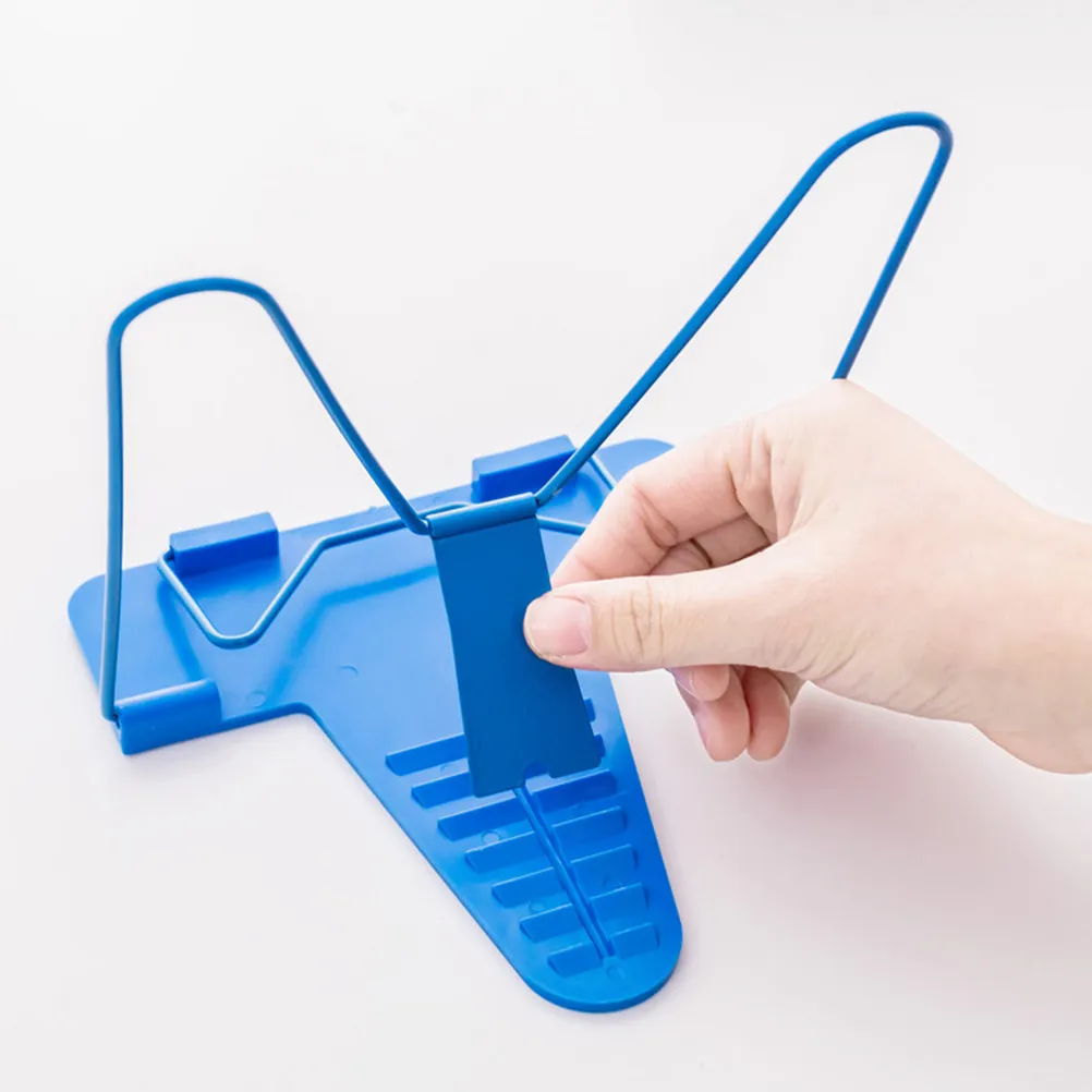2Pcs Reading Bracket Multi-Purpose Adjustable Angle Bookstand Portable Lightweight Book Holder for Home Office Study Blue
