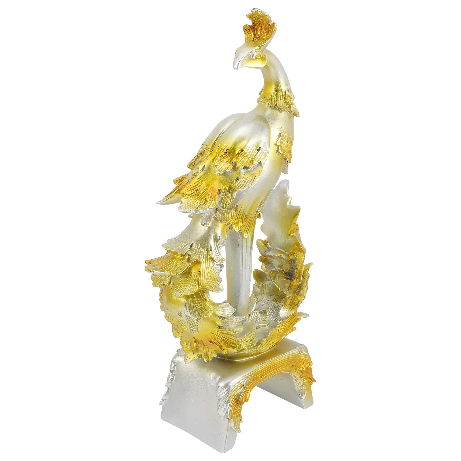 

Premium Resin Phoenix Sculpture Desktop Adornment for Home Study Porch Bedroom Decorative Landscape Ornament Small Footprint