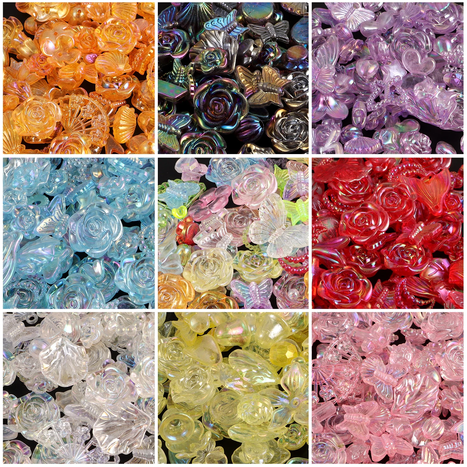 30 جرام/60 جرام الاكريليك لطيف فاصل فضفاض الخرز مجموعة ل سوار ذاتي الصنع قلادة الحبل حزام مستلزمات صناعة المجوهرات اكسسوارات المواد #1