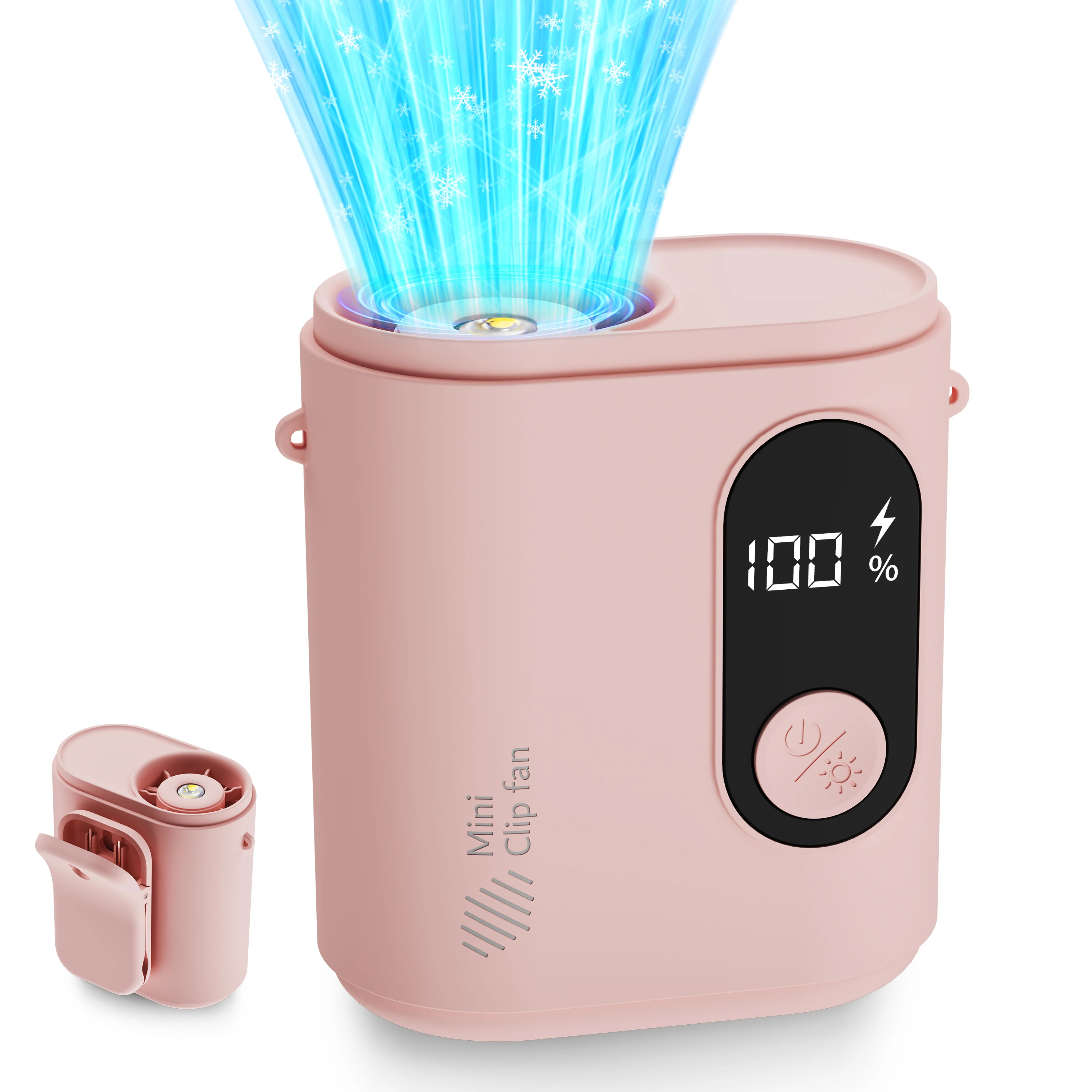 Small Turbo Fan Summer Hair Dryer for Family Home Cycling Outdoors Camping Mountaineering Portable Multipurpose Office Fan Wireless Air Circulators Universal Rechargeable