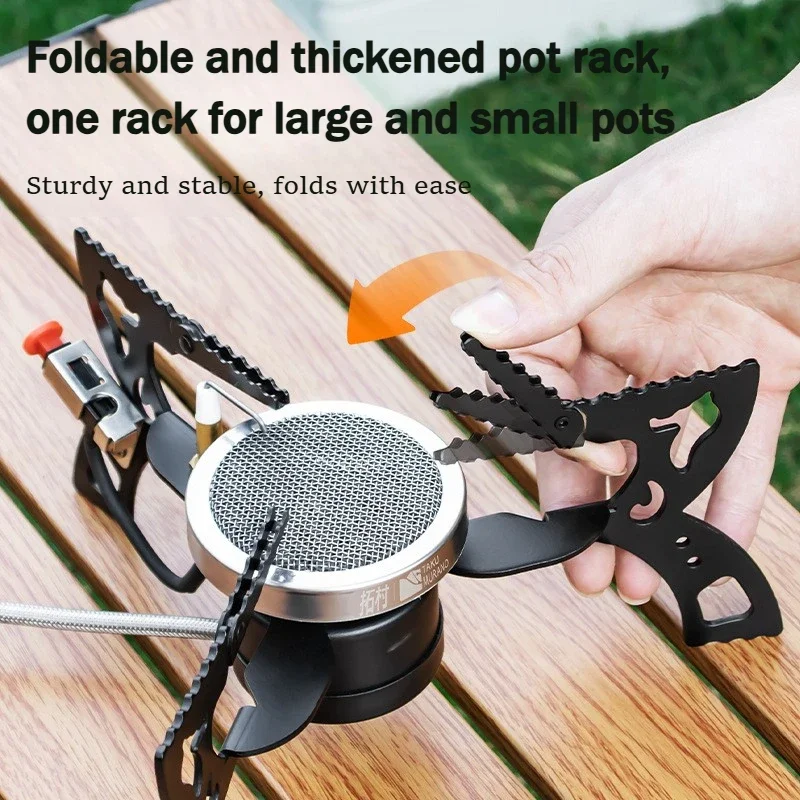 3000 Вт походная плита ветрозащитная инфракрасная газовая горелка сверхлегкая портативная титановая уличная печь для барбекю походная печь складной дизайн