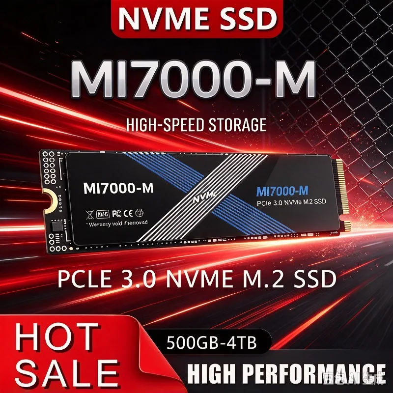 MI7000-M M.2 SSD Hard Disk 2TB 4TB 7300MB/s NVMe M2 SSD,  Internal Solid State Drive, For Laptop Desktop PC.
