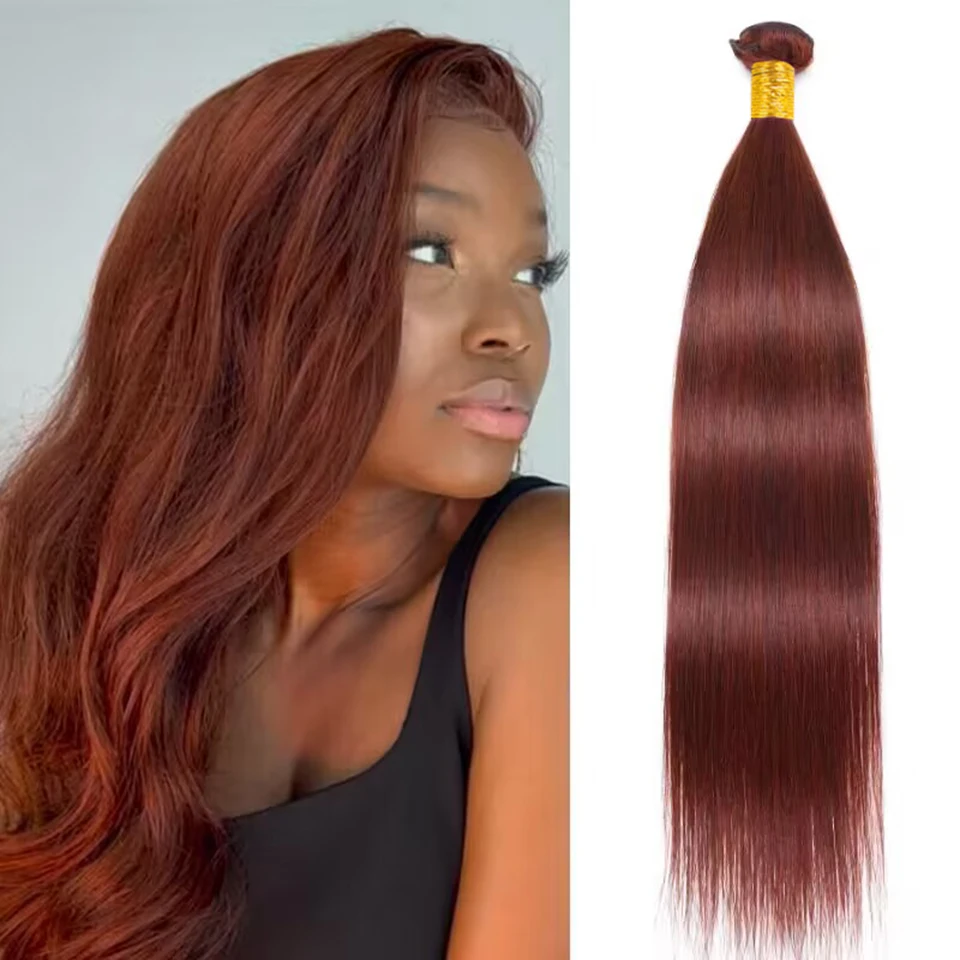 Miss Rola-tecelagem de cabelo humano reto brasileiro, extensões de cabelo remy, duplas Wefts, vermelho, marrom, loiro, 1 Pacotes, 3 Pacotes, 4 Pacotes