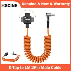 ZGCINE DT-LM D-Tap to LM 2Pin Male Coild Power Cable for Select RED ARRI and SONY Camera- 60CM/1.96FT