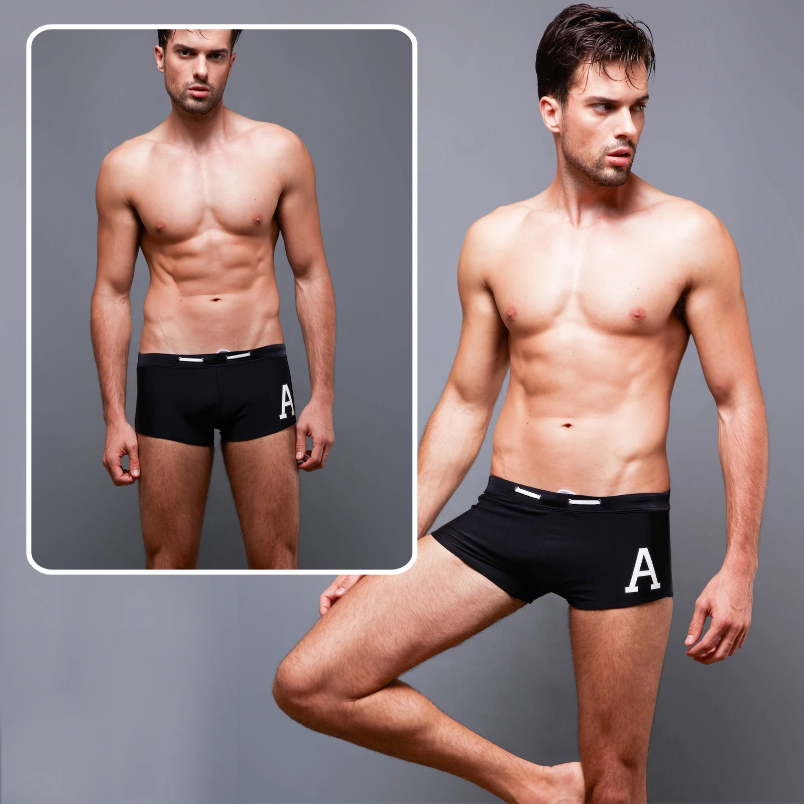 Bañador boxer pierna cuadrada hombre secado rápido playa y surf - imagen 4