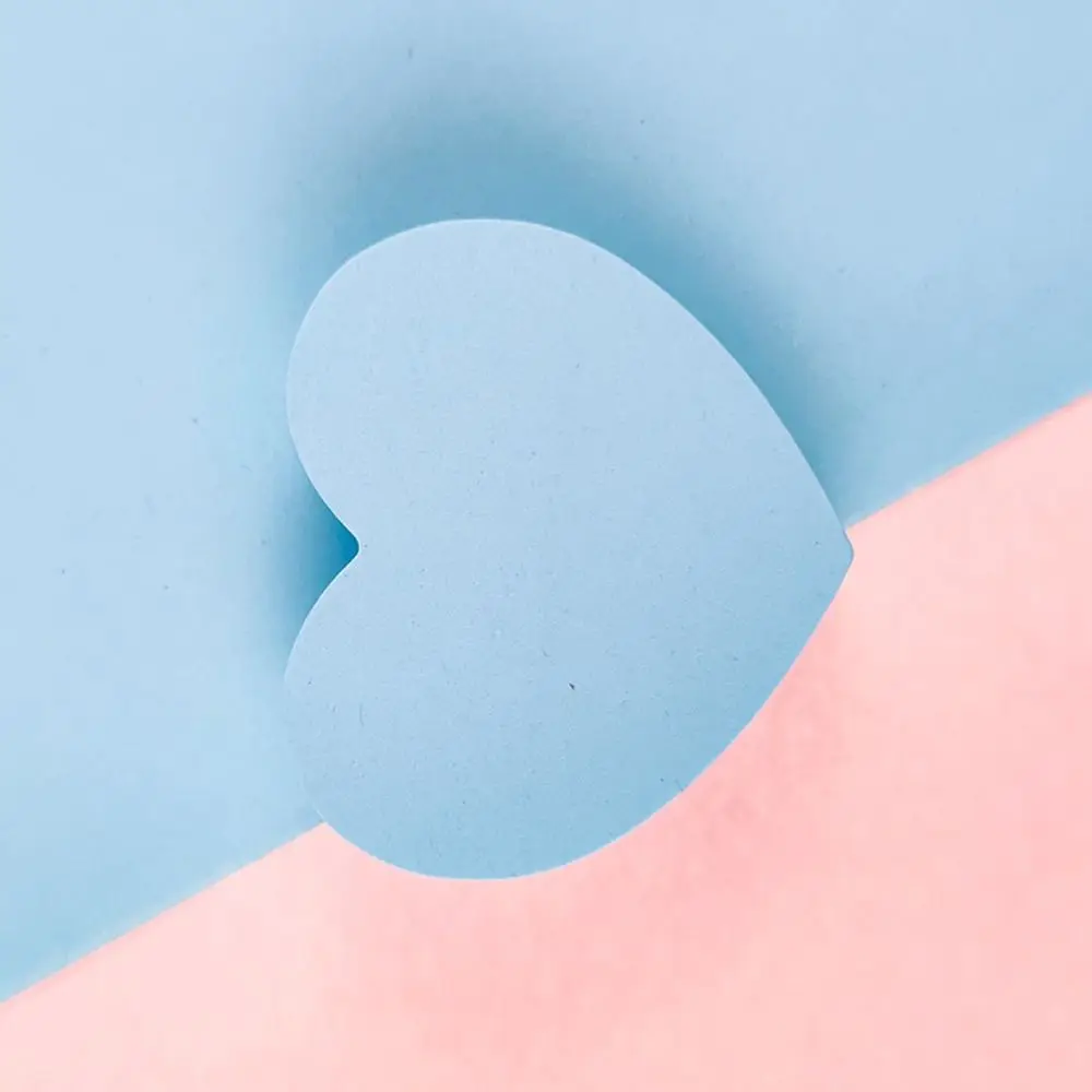 Staff Students Heart Shaped Sticky Notes Self-Adhesive Writing Pads Memo Pad Candy Color Sticker Notepad Stationery
