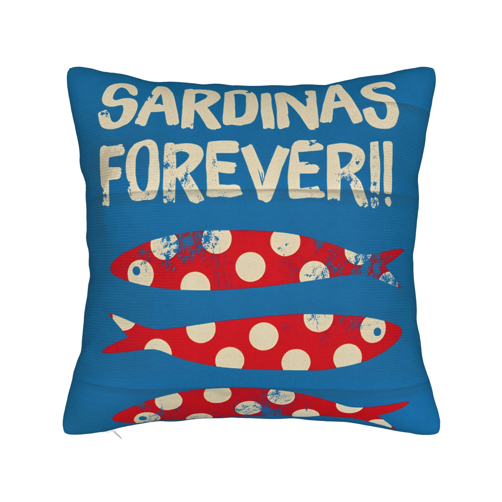 Cuadros decorations Sardines Nordic Pillow Case  Custom Pillow Cover For Sofa Bedroom Home Decor Funny Cushion Cover
