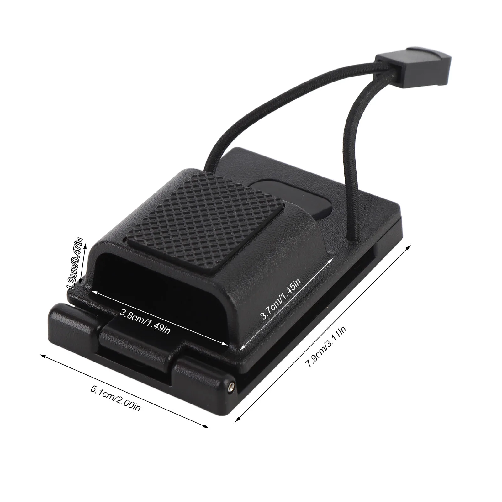 Soporte de Clip para cinturón de Radio, funda de transporte de Radio ABS, compacto, seguro, negro, antideslizante para cinturón de servicio de aplicación de la ley