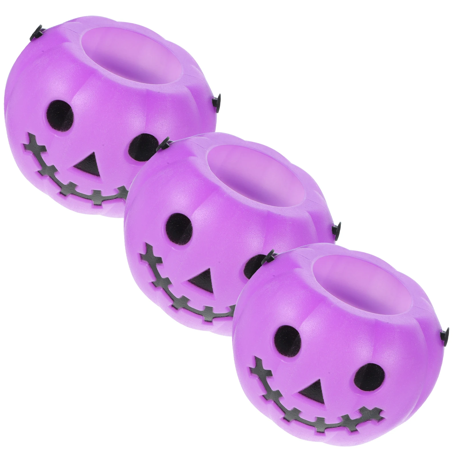 3 قطع من دلاء حلوى اليقطين للهالوين، حاملات حلوى بلاستيكية قابلة لإعادة الاستخدام مع مقابض لتخزين الوجبات الخفيفة للحفلات #3